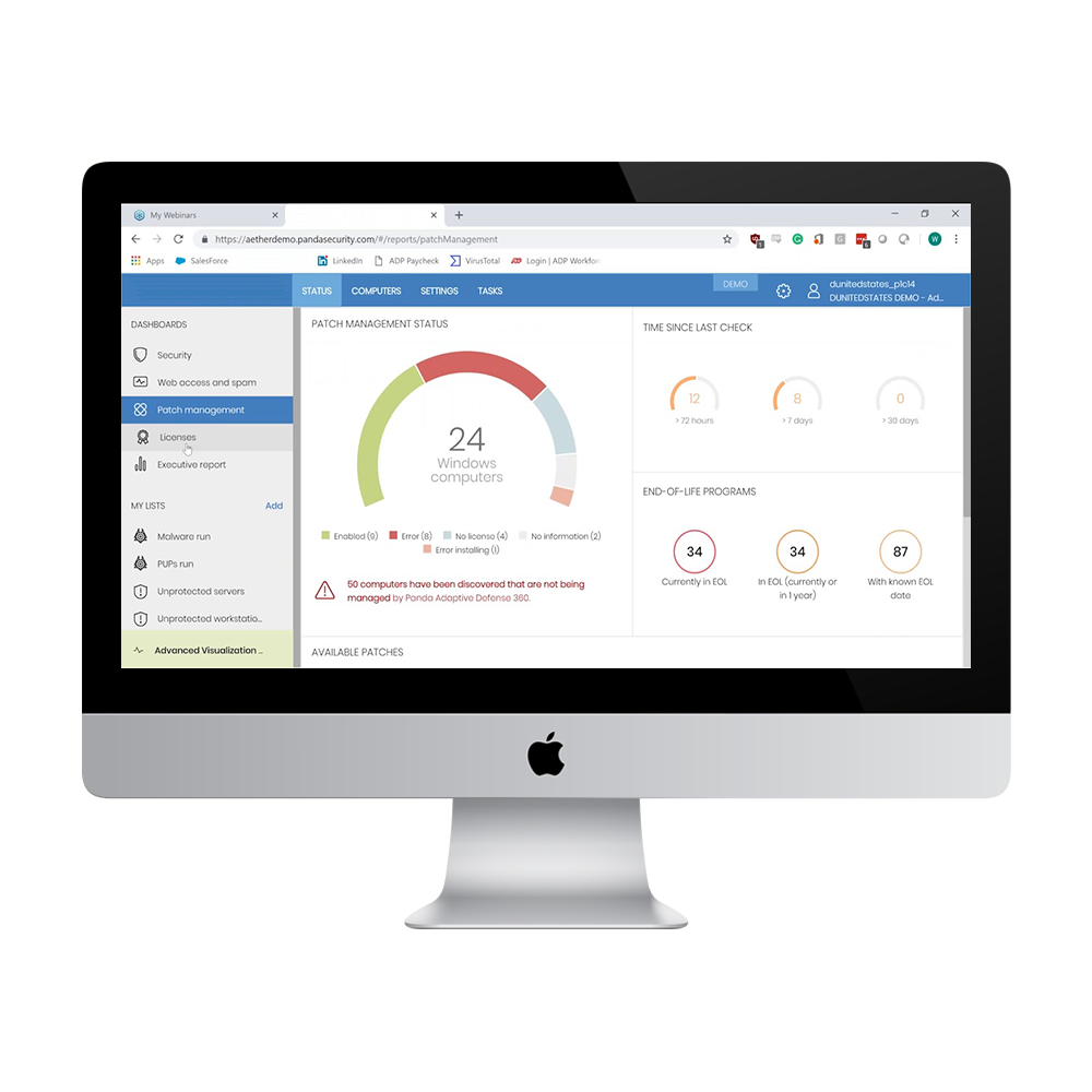 Console di gestione centralizzata della sicurezza degli endpoint